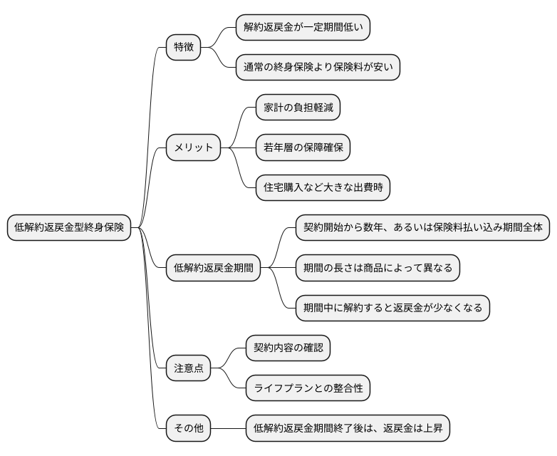 低解約返戻金型終身保険とは